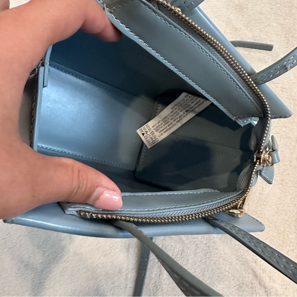 Like New! Zara Knotted Mini City Bag in Light Blue - Picture 9 of 14